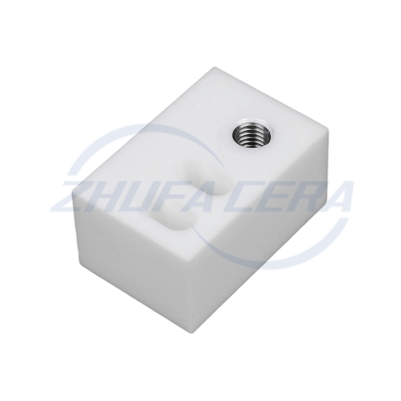 Positionierungsblock aus Zirkonoxidkeramik mit Metallgewindeauskleidung