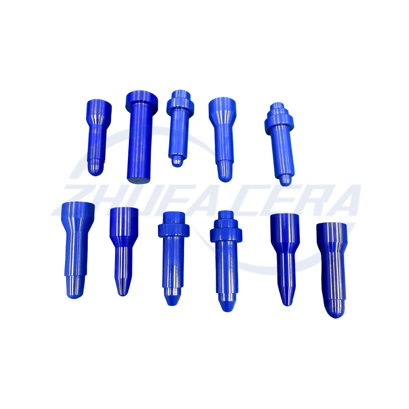 Produkte der Serie Positionierstifte aus blauer Zirkonoxidkeramik